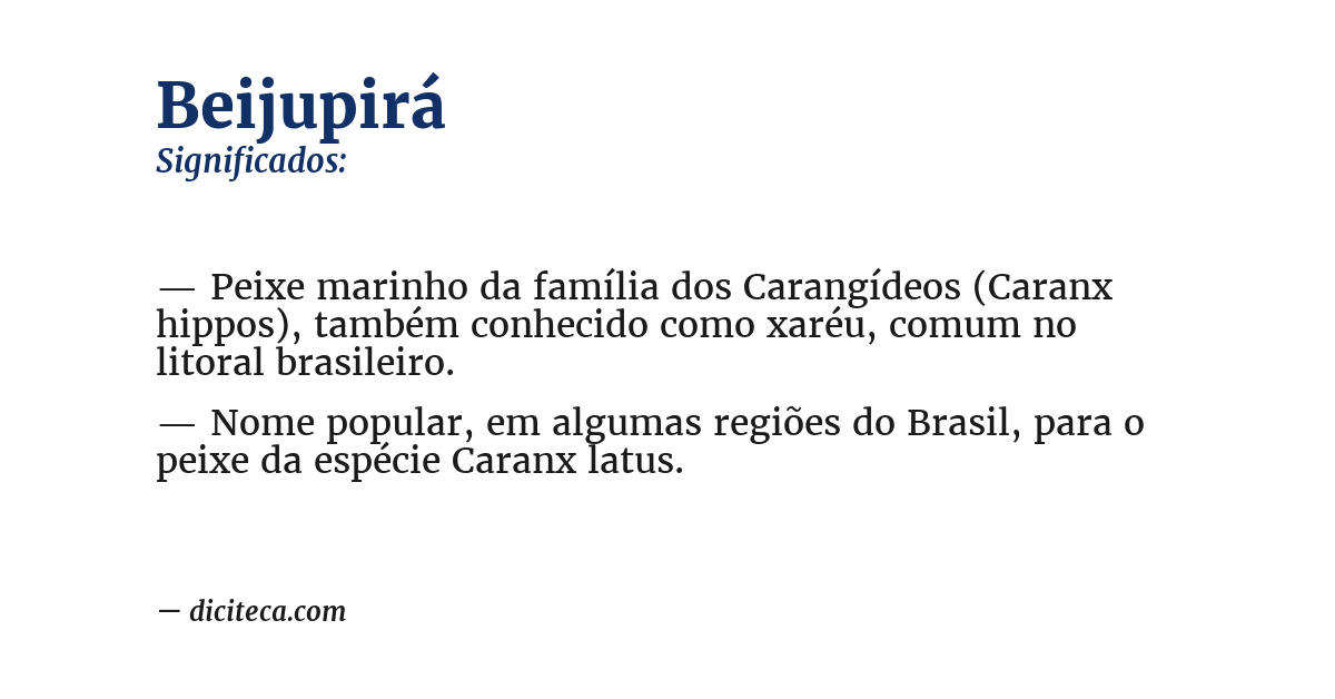 Significado de beijupirá