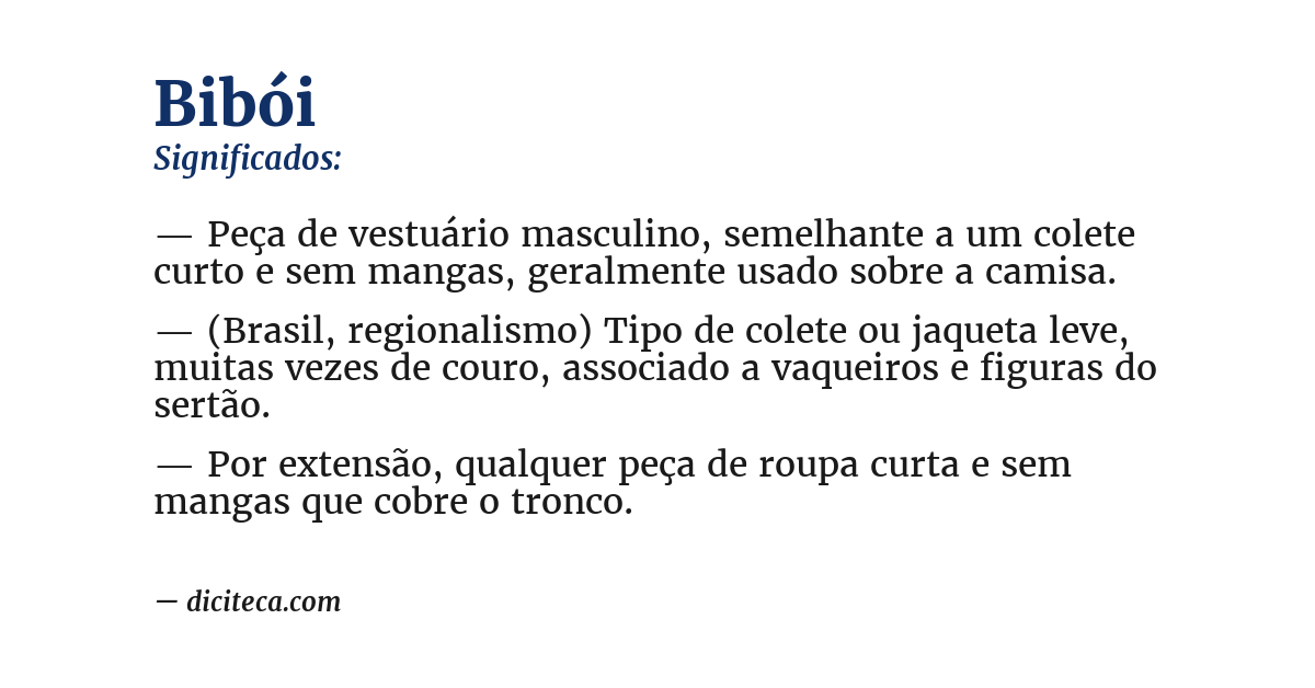 Significado de bibói