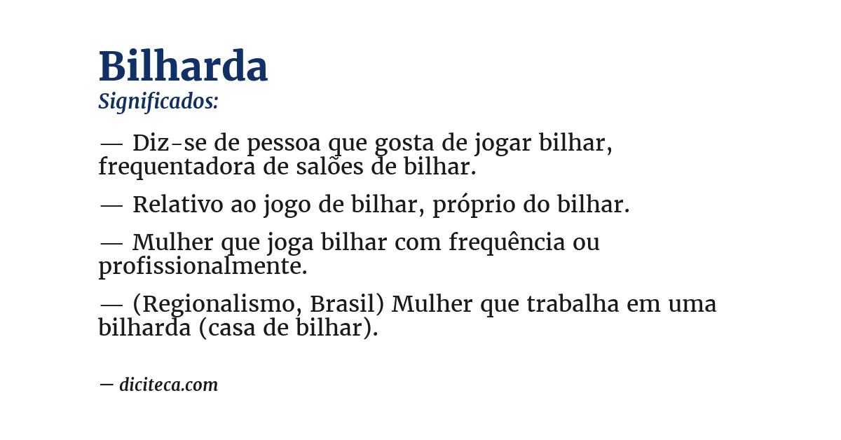 Significado de bilharda