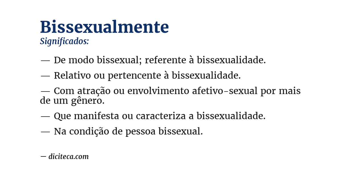 Significado de bissexualmente