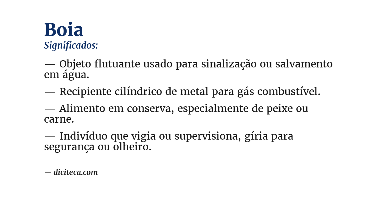 Significado de boia