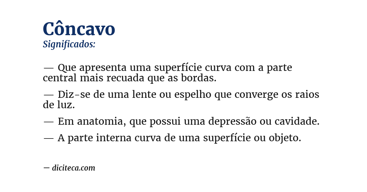 Significado de côncavo
