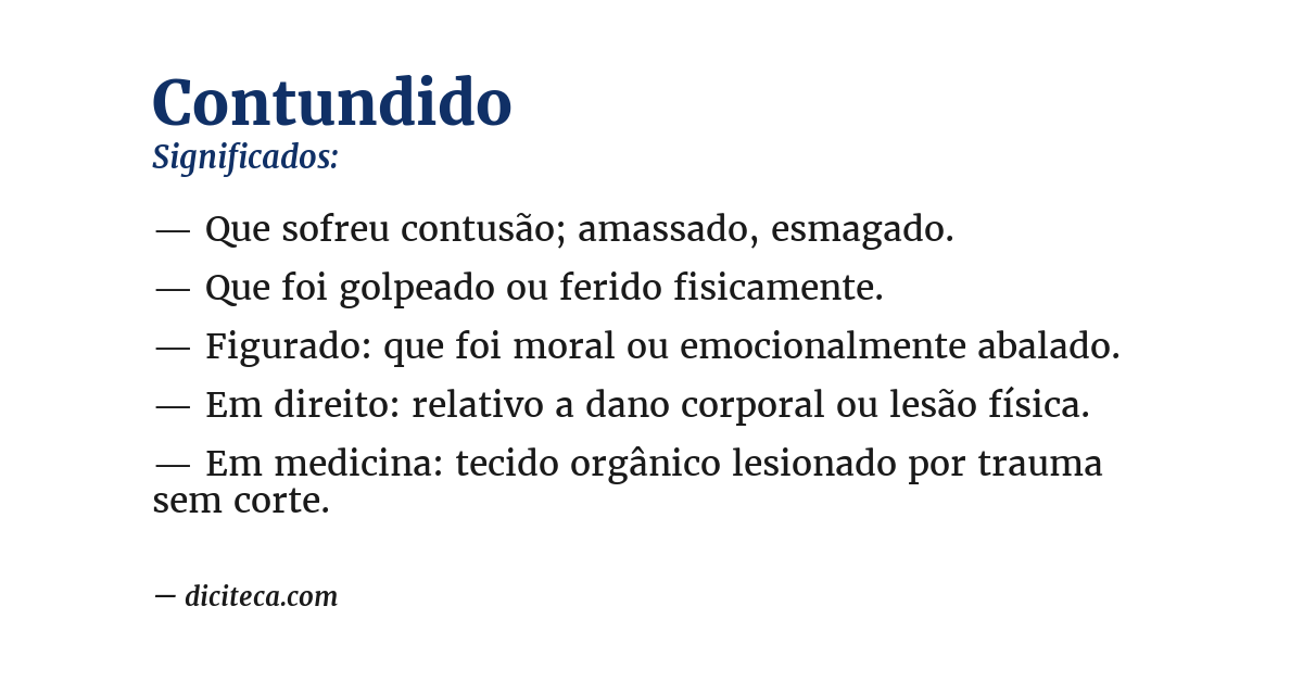 Significado de contundido