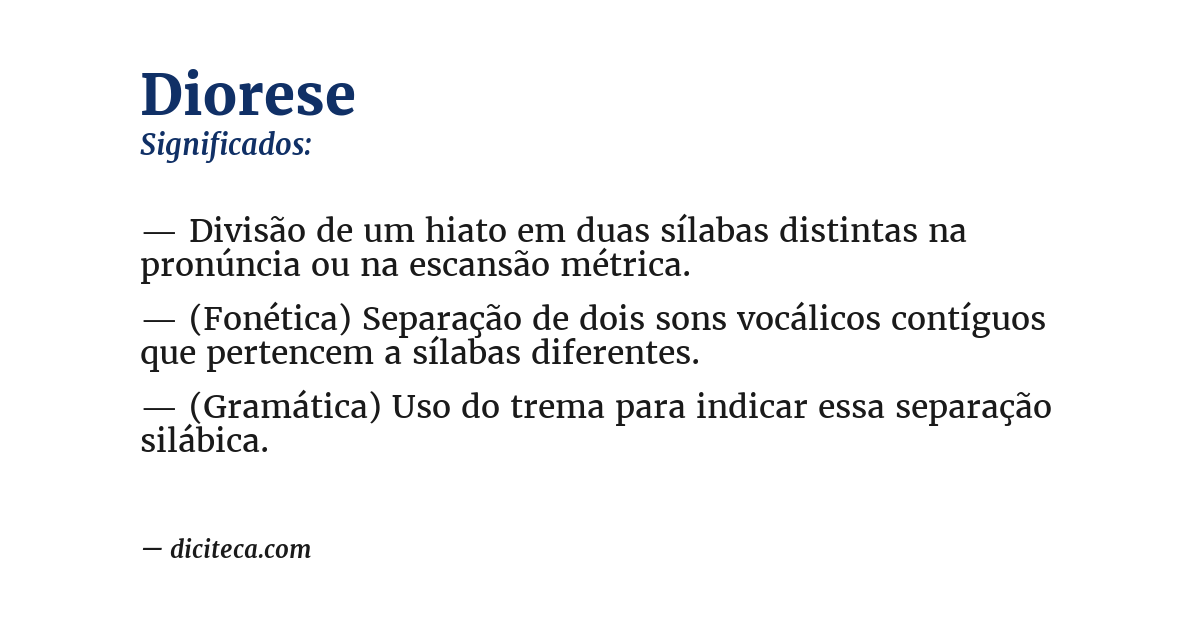 Significado de diorese