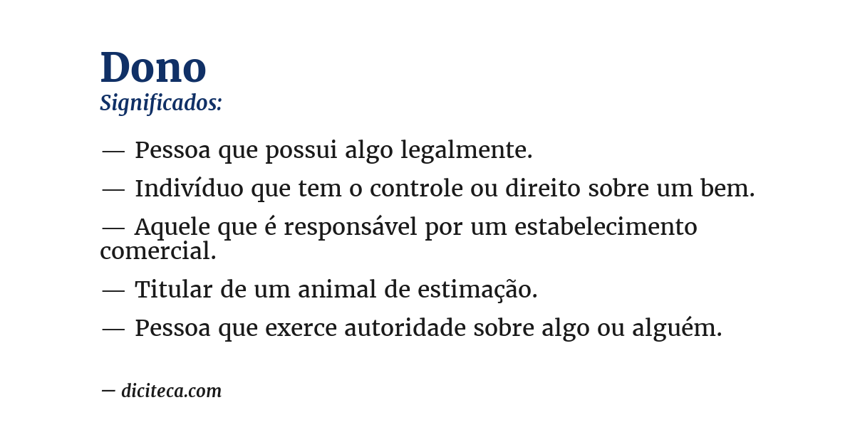 Significado de dono