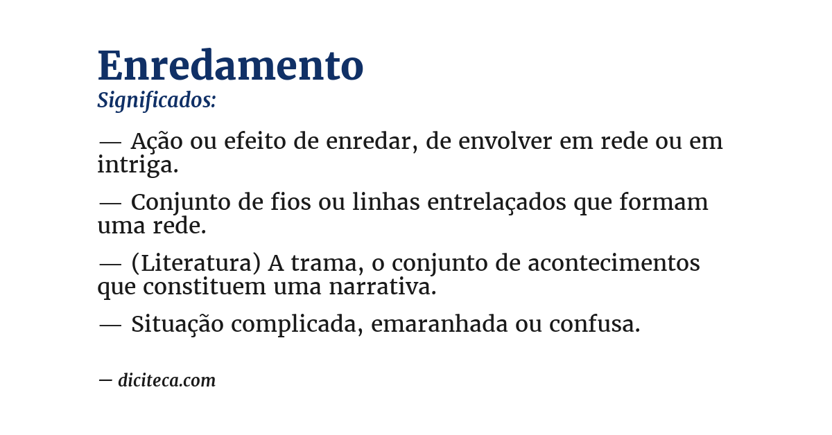 Significado de enredamento