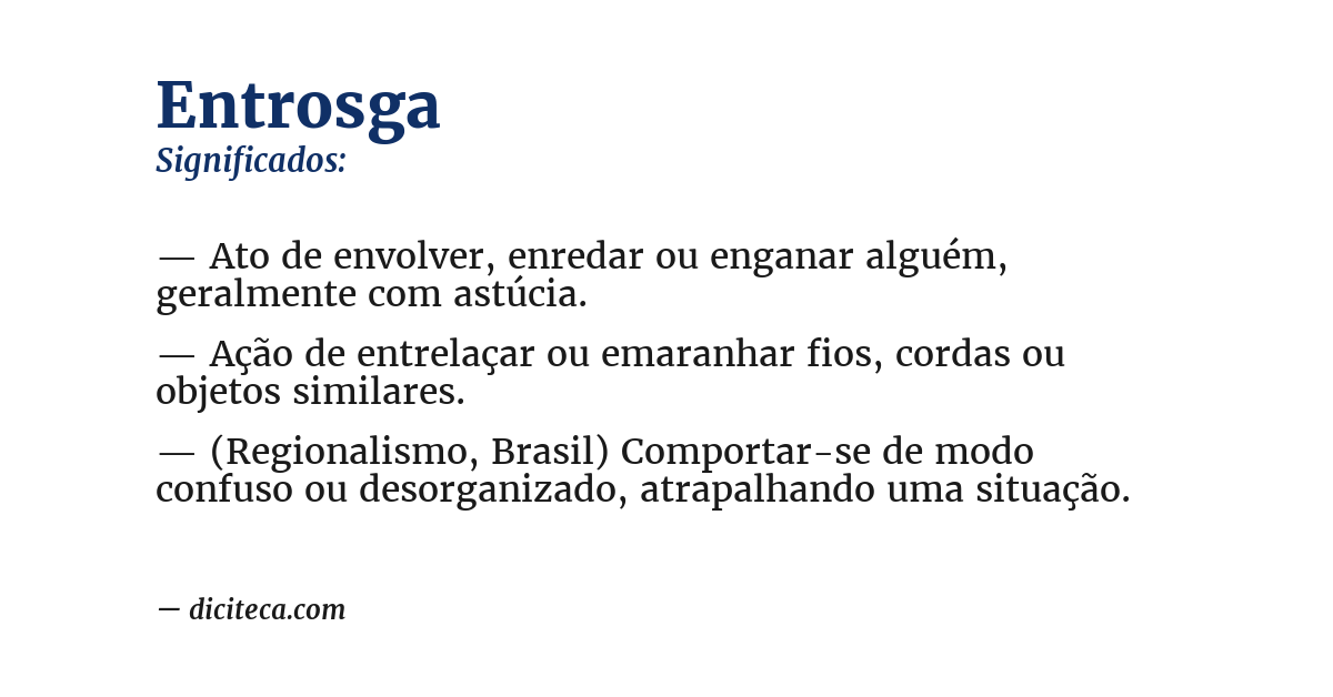 Significado de entrosga