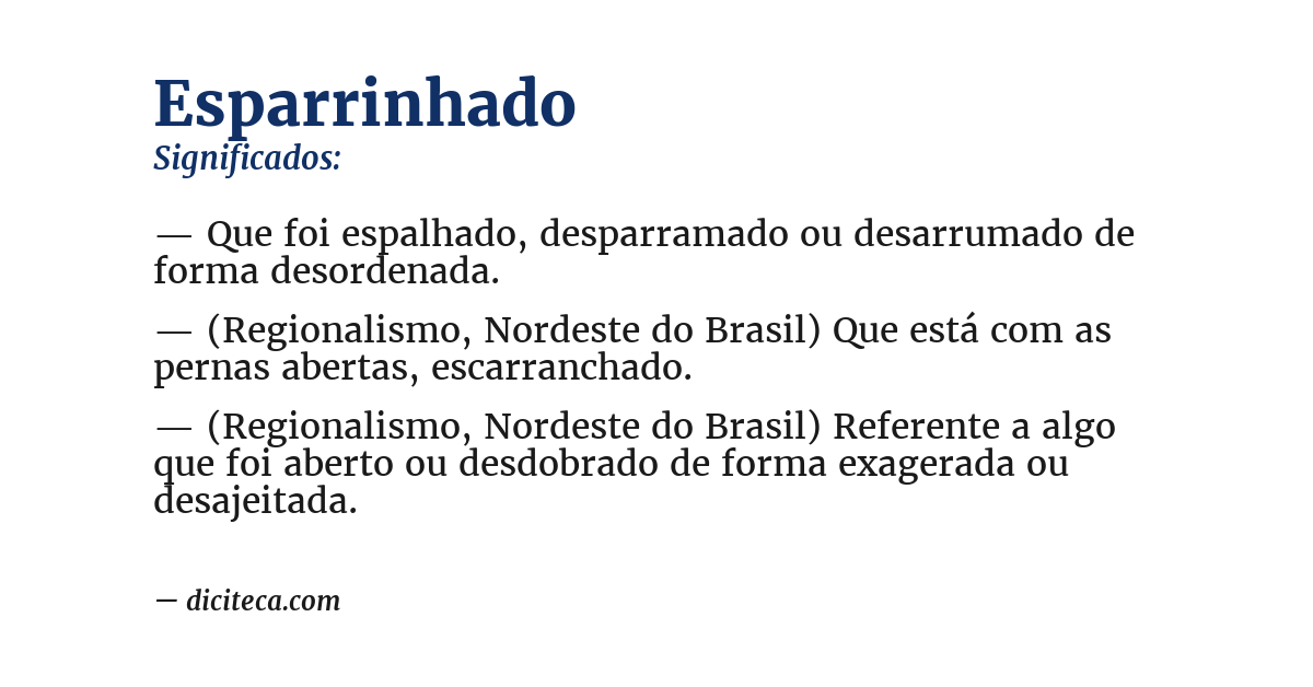Significado de esparrinhado