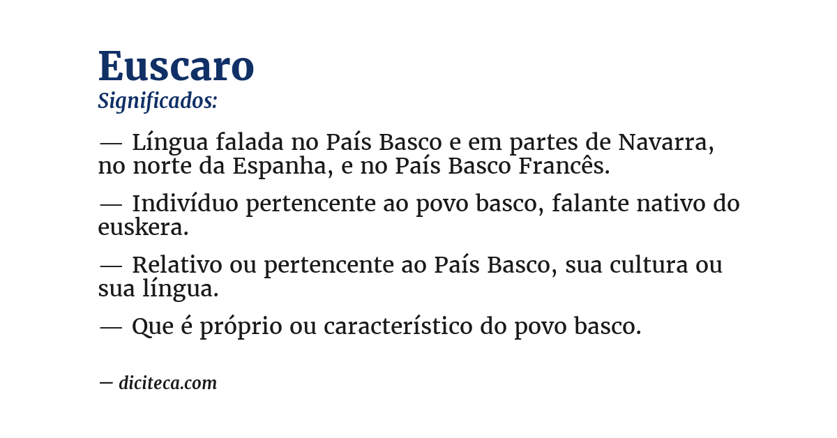 Significado de euscaro