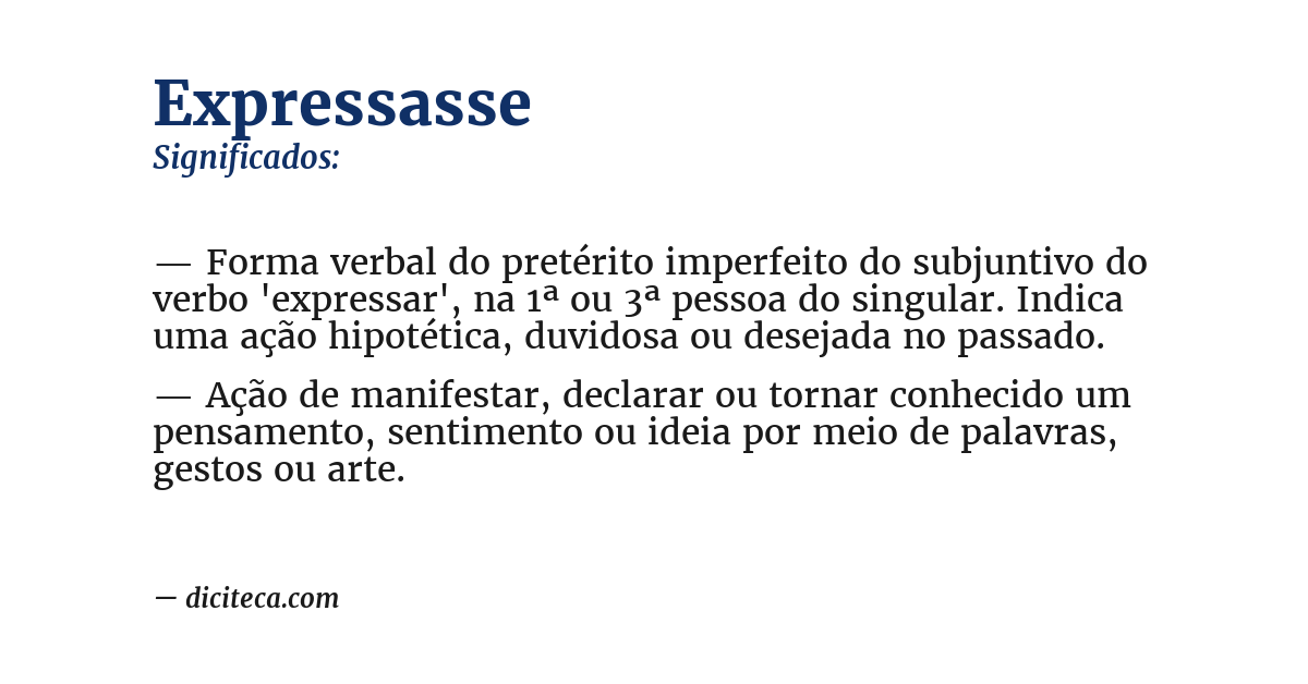 Significado de expressasse