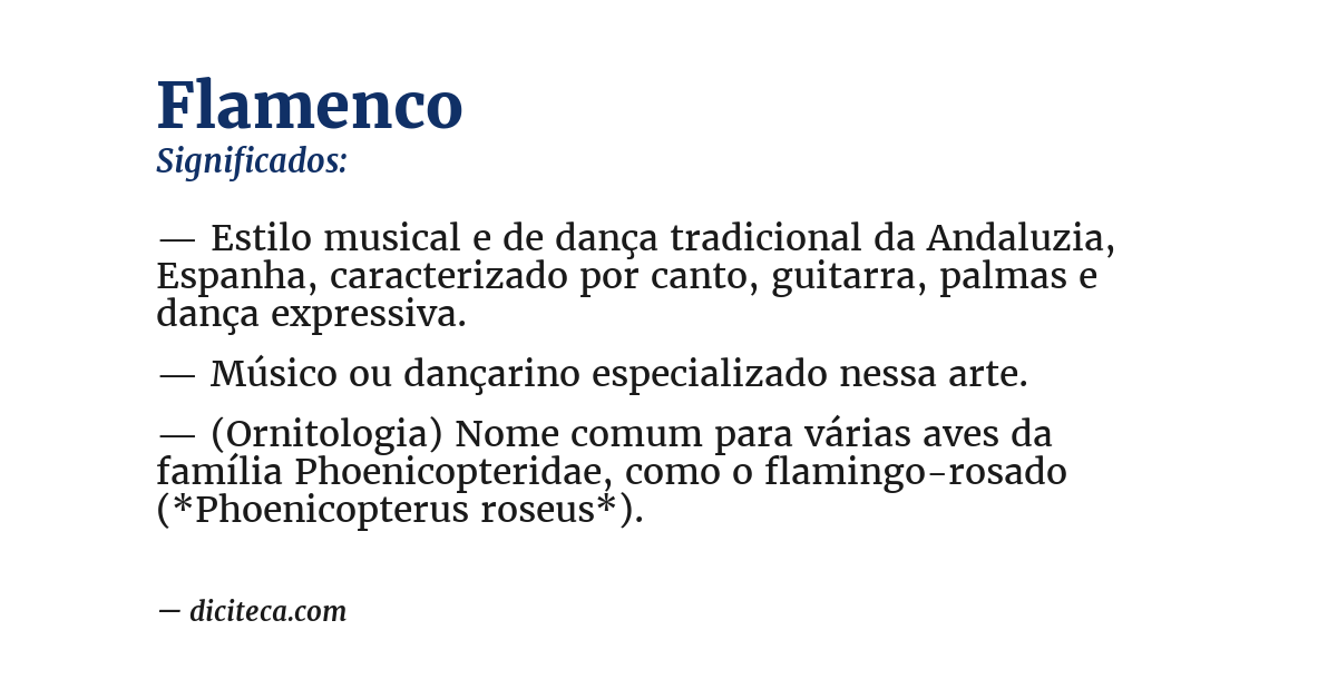 Significado de flamenco