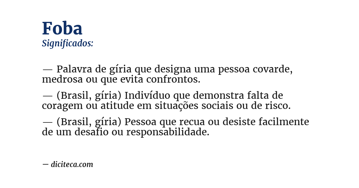Significado de foba
