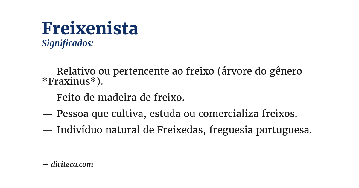 Significado de freixenista