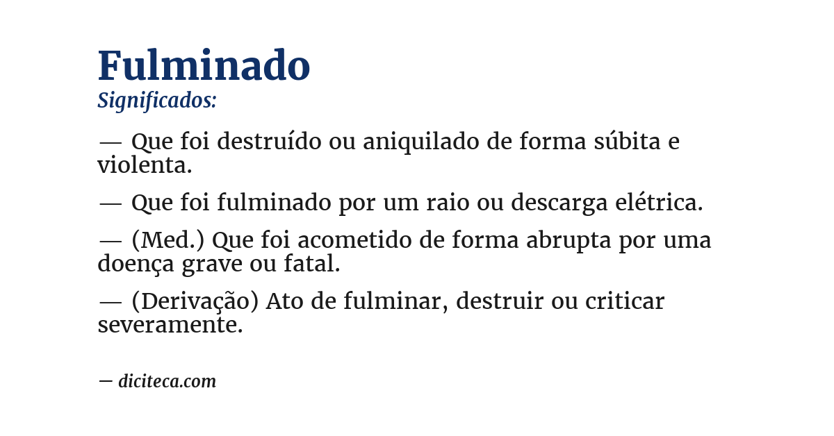 Significado de fulminado