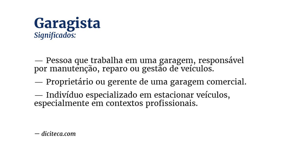Significado de garagista
