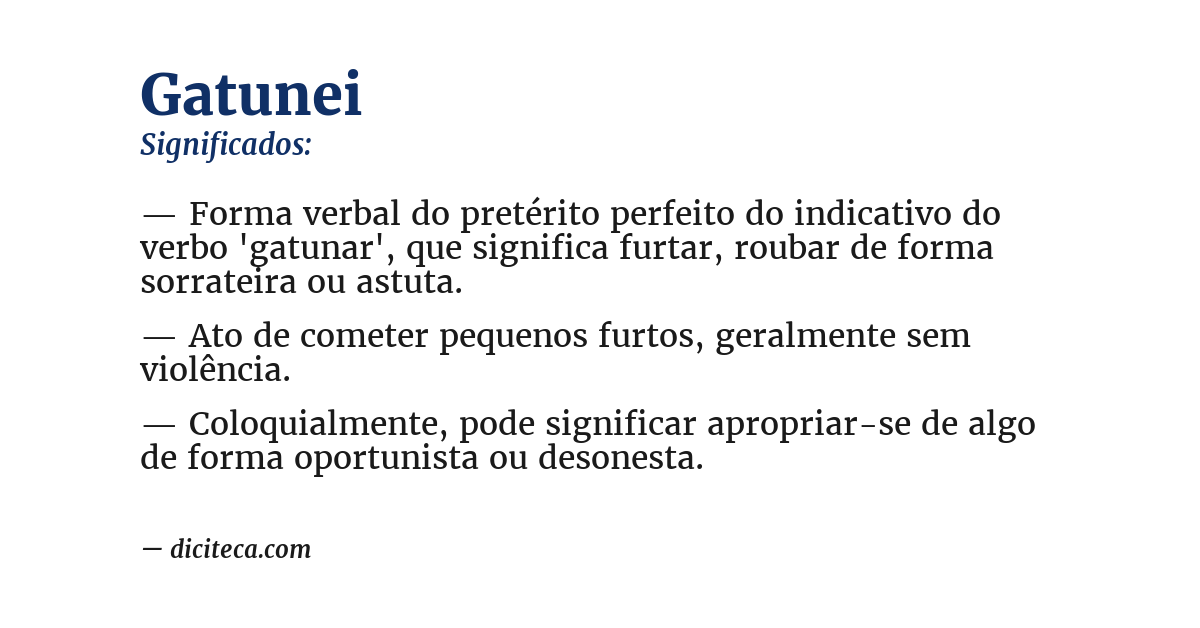 Significado de gatunei