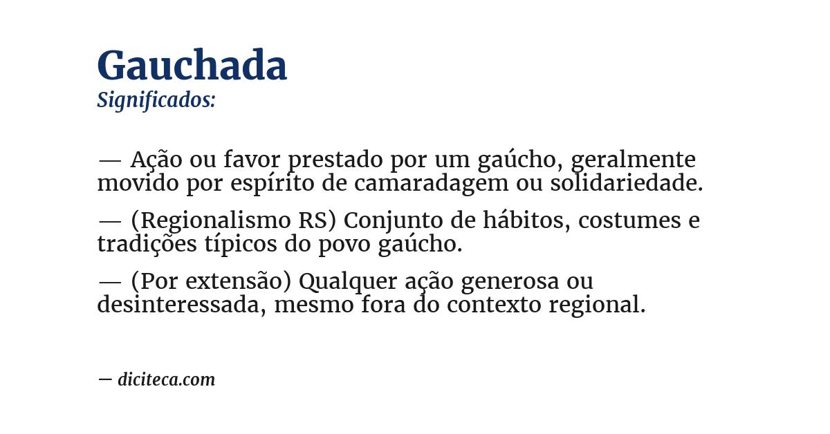 Significado de gauchada