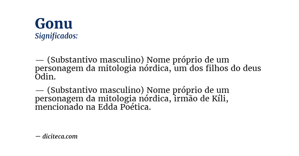 Significado de gonu