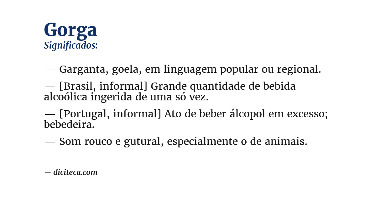 Significado de gorga