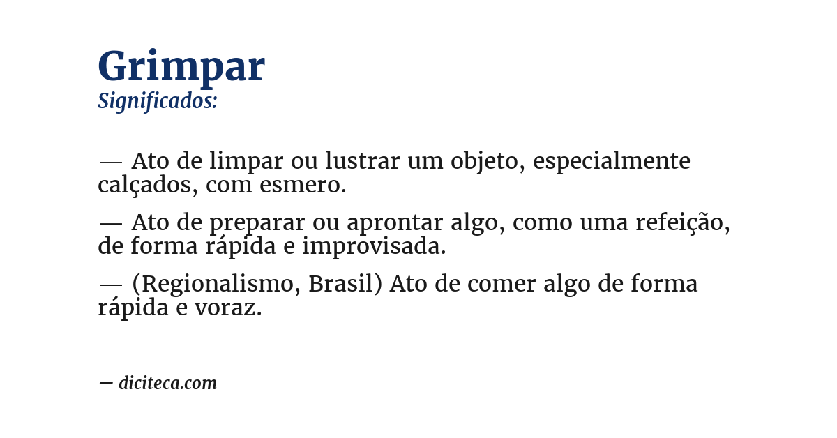 Significado de grimpar