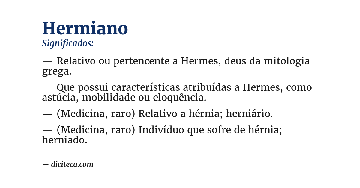 Significado de hermiano