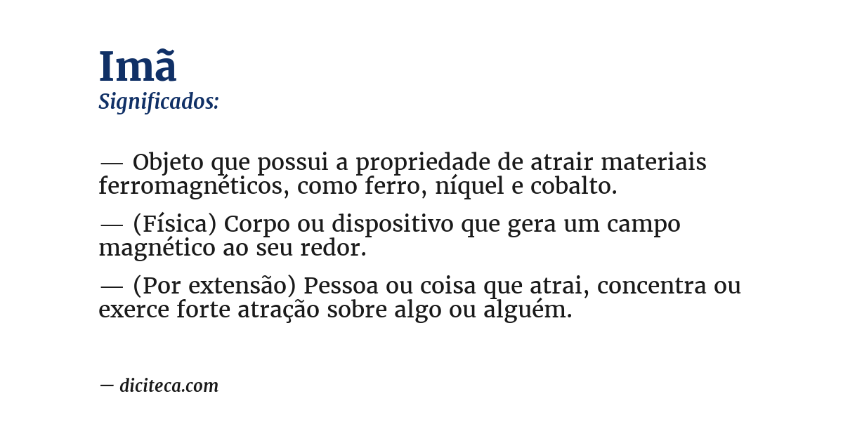 Significado de imã