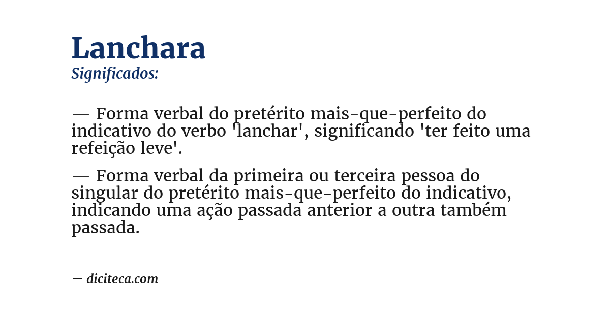 Significado de lanchara