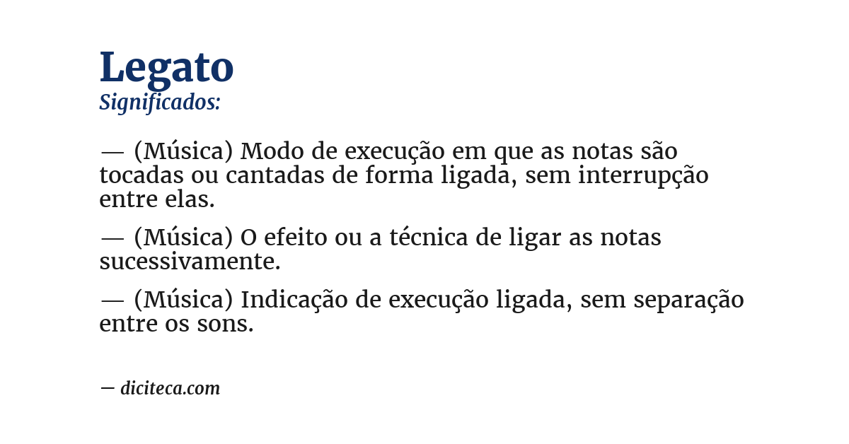 Significado de legato