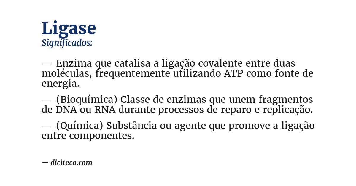 Significado de ligase