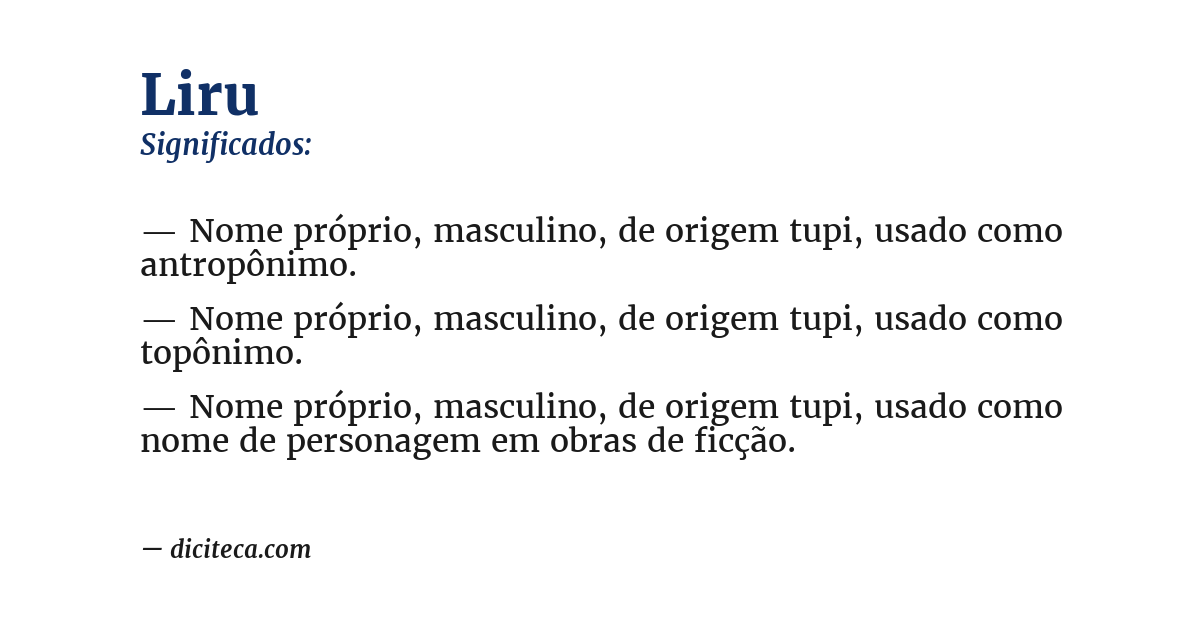 Significado de liru