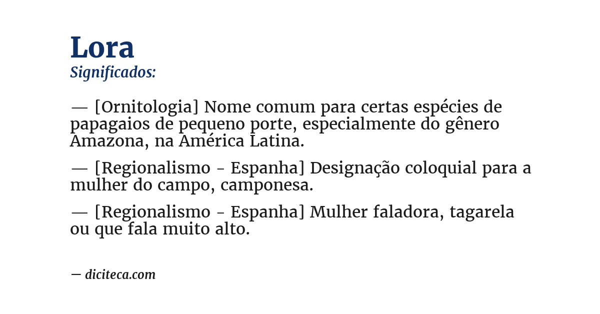 Significado de lora