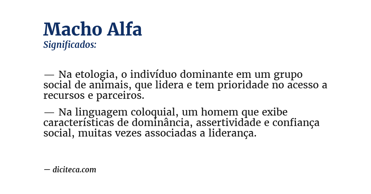 Significado de macho alfa