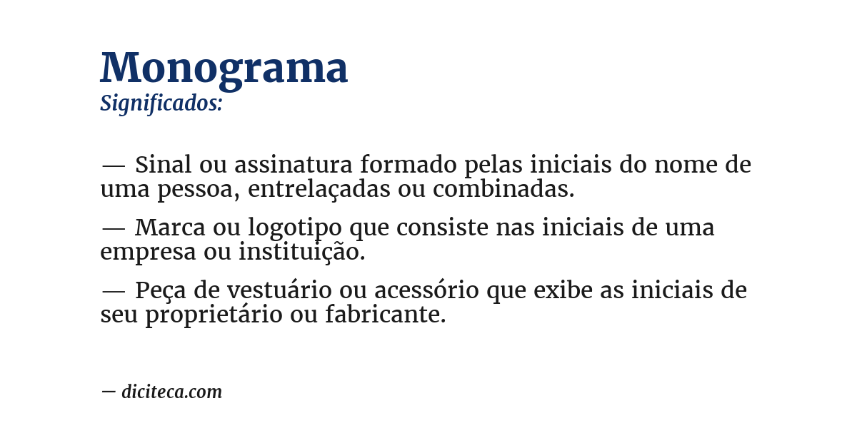 Significado de monograma