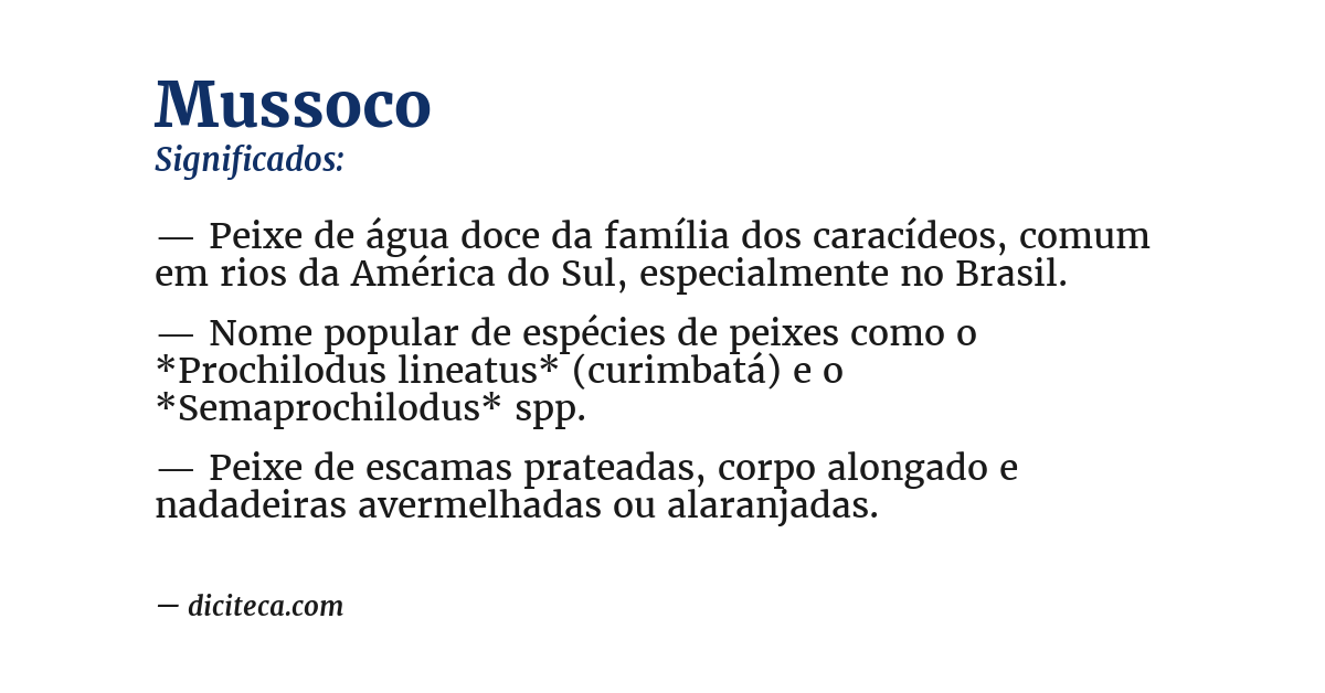 Significado de mussoco