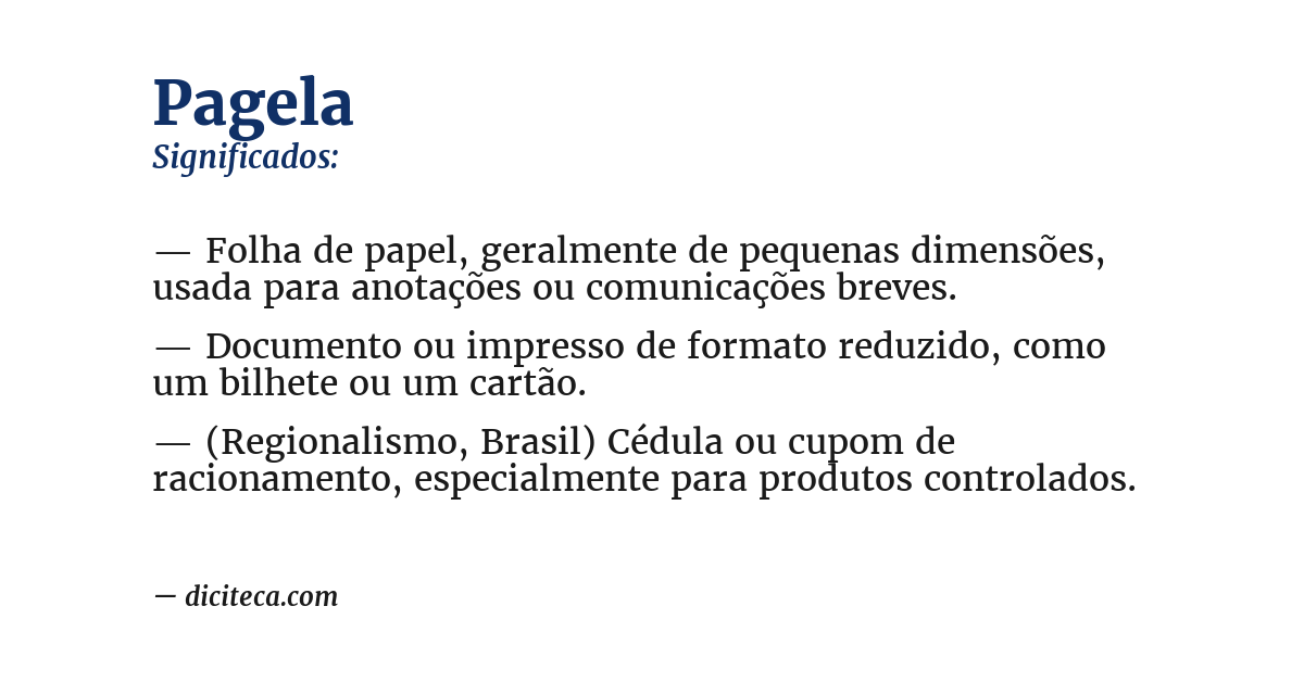 Significado de pagela