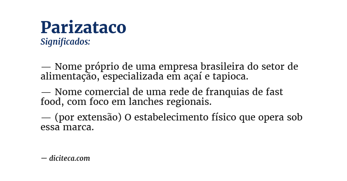 Significado de parizataco