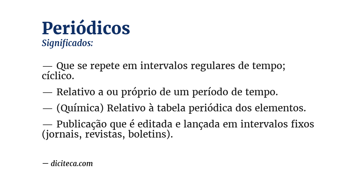 Significado de periódicos
