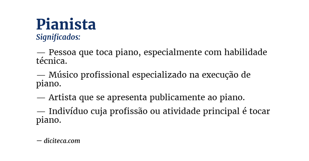 Significado de pianista