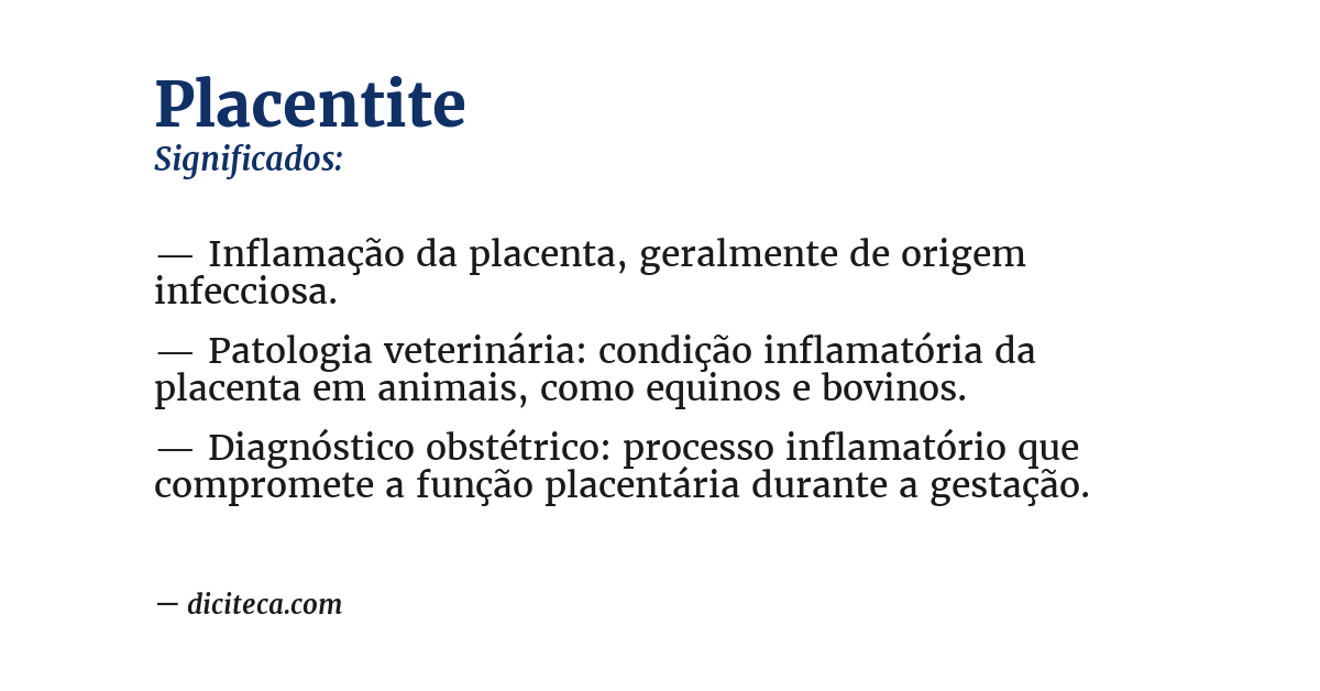 Significado de placentite