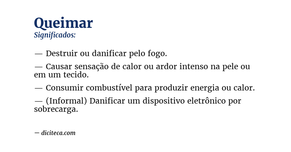 Significado de queimar