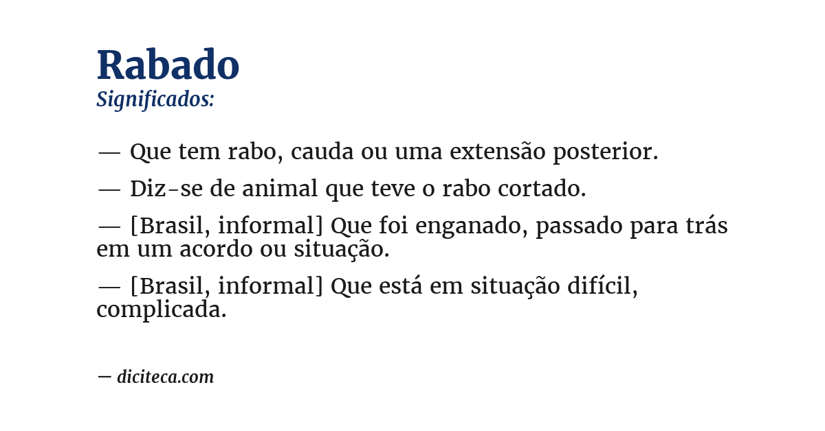 Significado de rabado