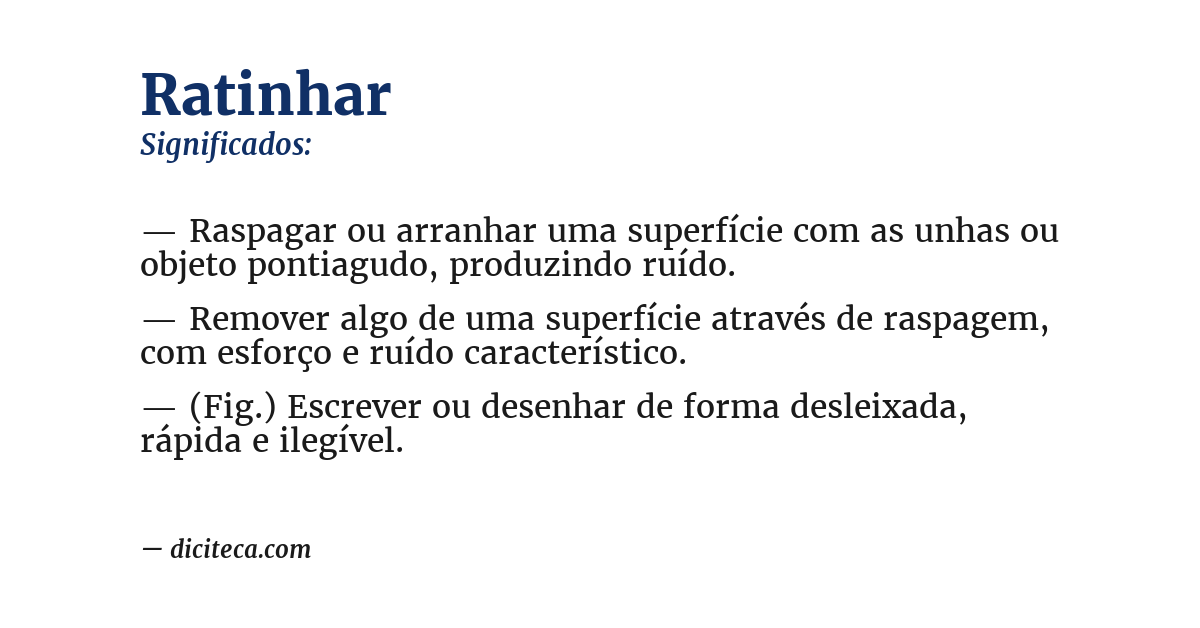 Significado de ratinhar