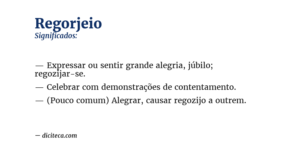 Significado de regorjeio