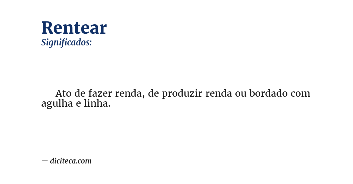 Significado de rentear