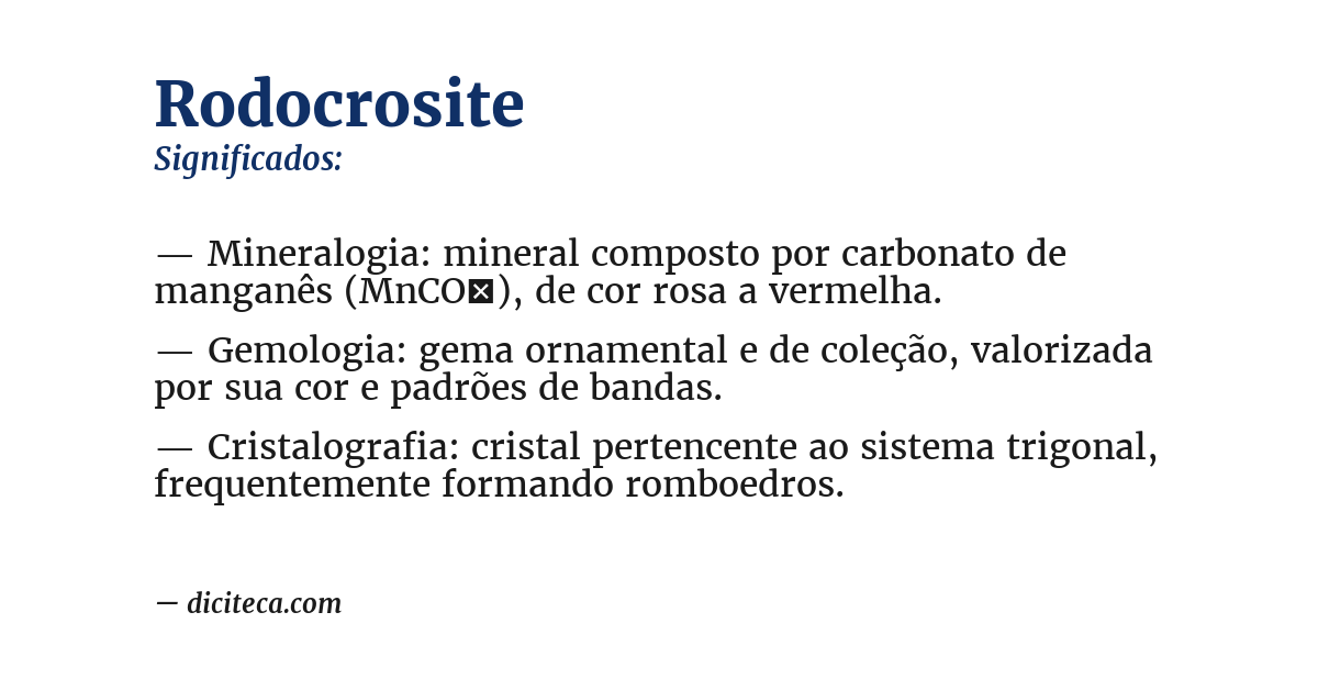 Significado de rodocrosite