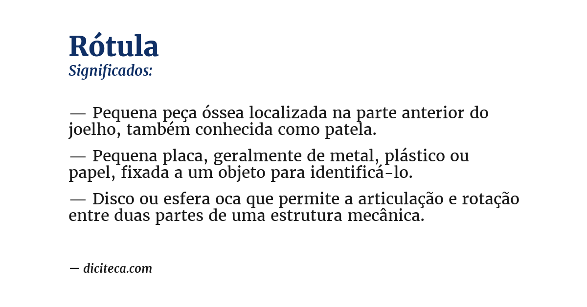 Significado de rótula