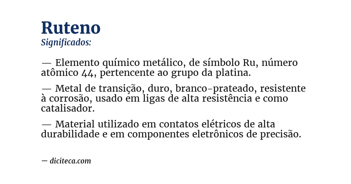 Significado de ruteno