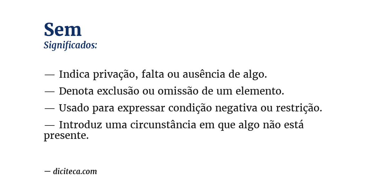 Significado de sem