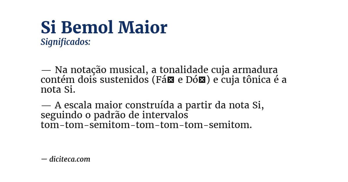 Significado de si bemol maior