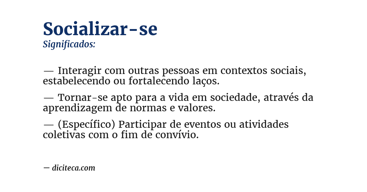 Significado de socializar-se